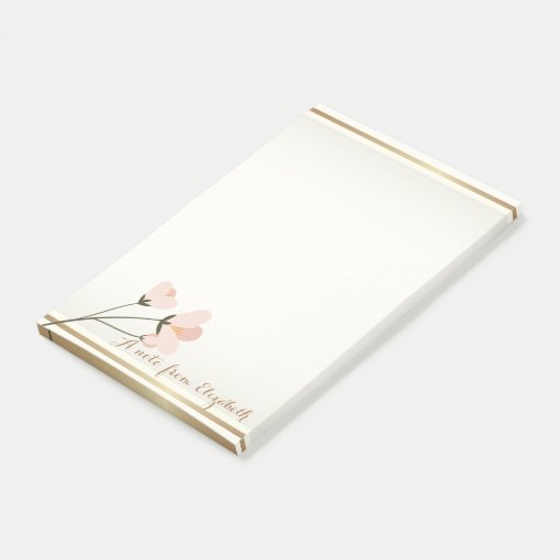 Elegant Girly Stylish,Flower Postit Notes Zazzle