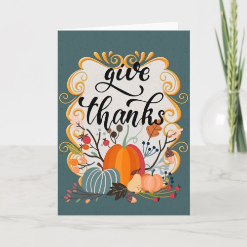 Elegant Give Thanks Card