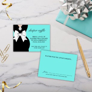 Elegant Glam Diaper Raffle Baby Shower Enclosure Card