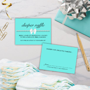 Elegant Glam Diaper Raffle Baby Shower Enclosure Card