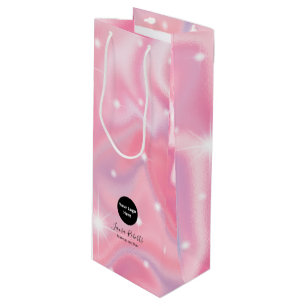 Elegant Glam Iridescent Holographic Wine Gift Bag