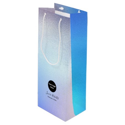 Elegant Glam Iridescent Holographic Wine Gift Bag