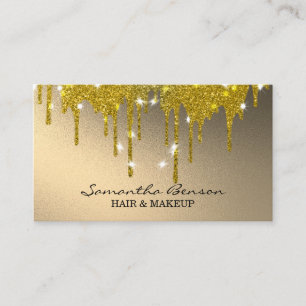Elegant glam makeup artist  business card