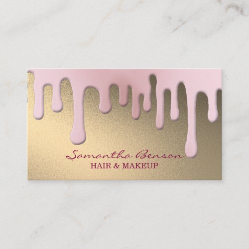 Elegant glam makeup artist  business card