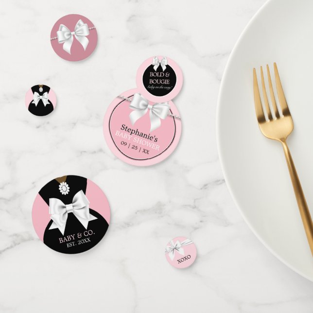 Elegant Glam Pink Ethnic Princess Baby Shower Confetti (Group)