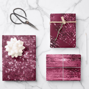 Elegant Glam Purple Sparkle Luxury Glitter Wrapping Paper Sheets