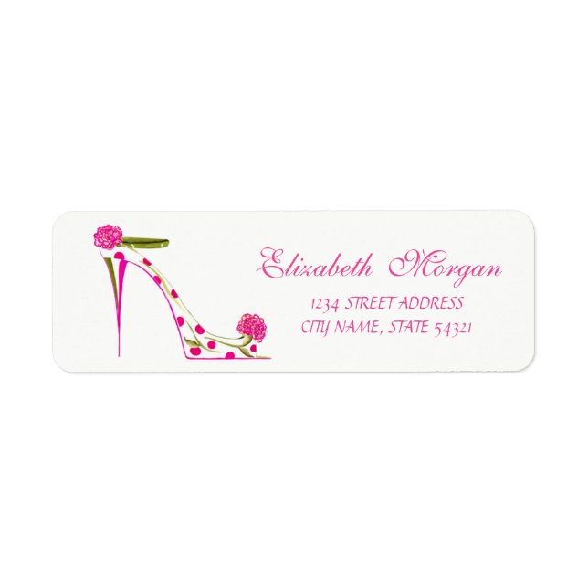 Elegant Glamorous  Address Label-Heels Label (Front)