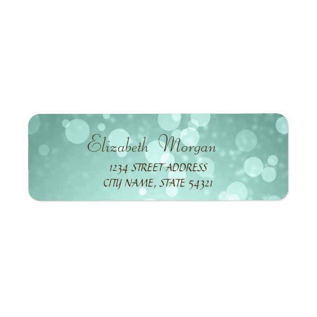 Elegant Glamorous  Bokeh  Address Label (Front)