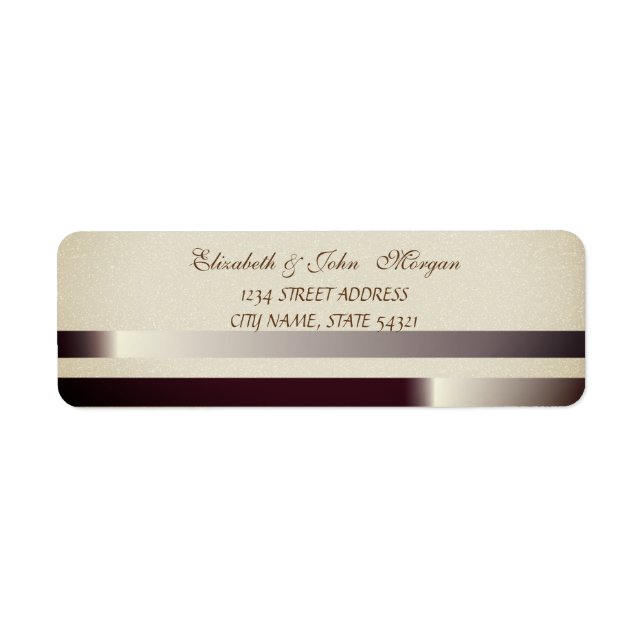 Elegant Glamorous  Chic Glittery Address Label (Front)