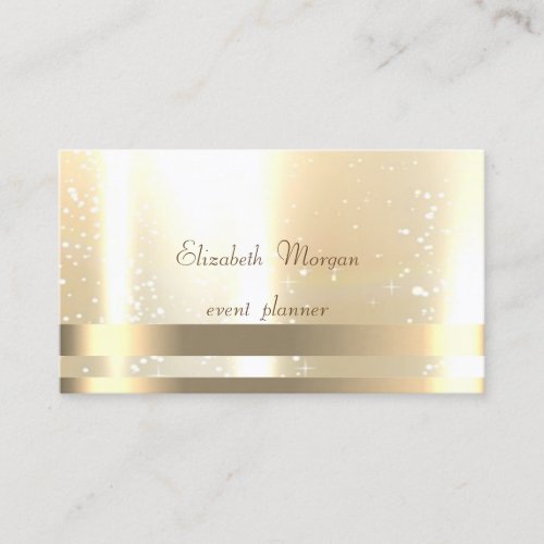 ElegantGlamorous Chic Stripes Luminous Business Card