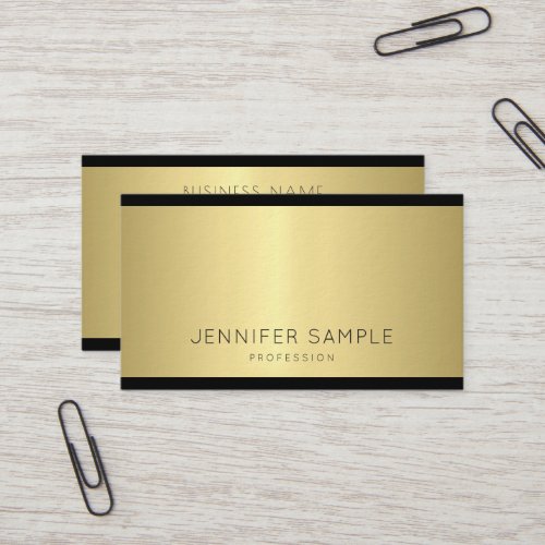 Elegant Glamorous Design Modern Gold Trendy Luxury Business Card