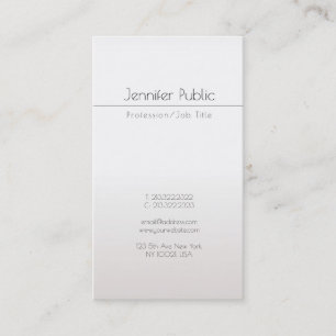 Elegant Glamorous Faux Silver Trendy Modern Luxe Business Card