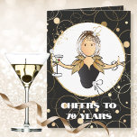 Elegant Glamorous Funny 70th Birthday Martini Card<br><div class="desc">Is someone special turning 70 that is very dear to you?  Grandma,  mom,  friend???? Send this dramatic card to make her day!  Customize your message and her name</div>