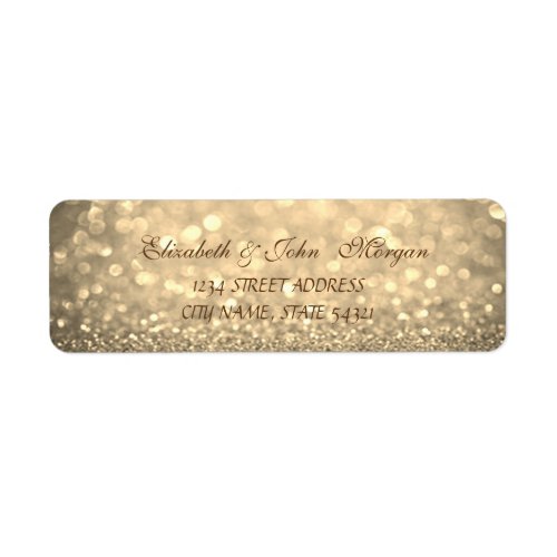 Elegant Glamorous  Glittery  Bokeh Address Label