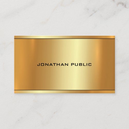 Elegant Glamorous Gold Look Professional Modern Business Card