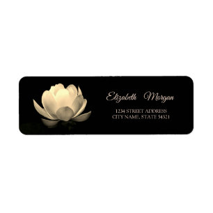 Elegant Glamorous Gold Lotus  Label