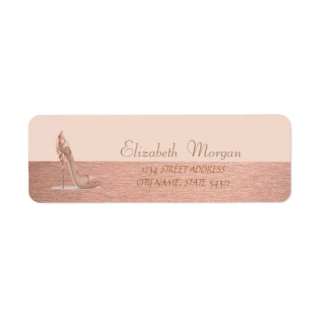 Elegant Glamorous Heel, Address Label (Front)