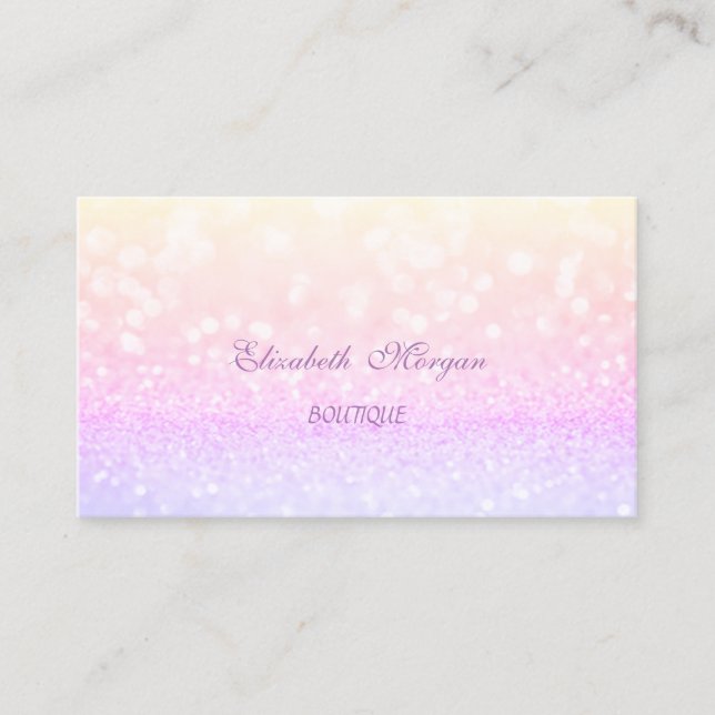 Elegant Glamorous Professional Glittery Business Card (Front)