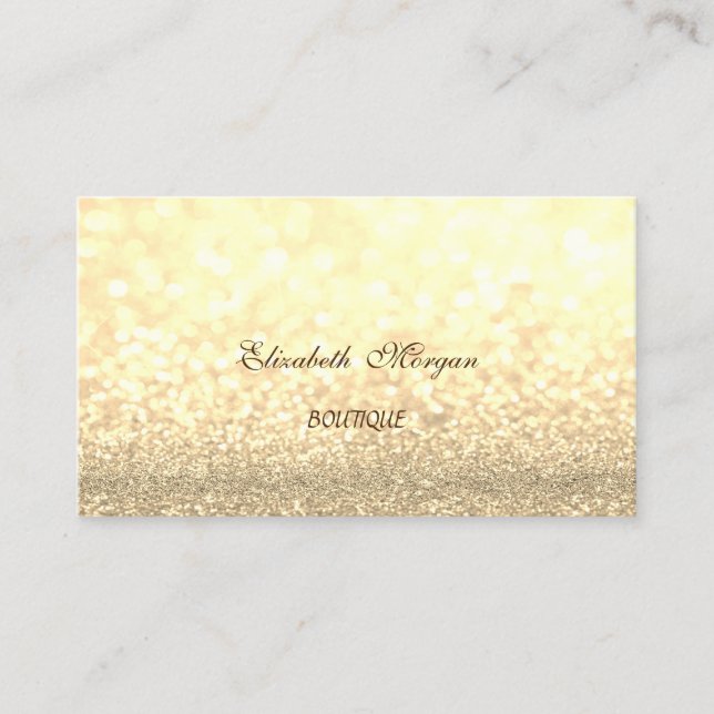 Elegant Glamorous Professional Glittery Business Card (Front)