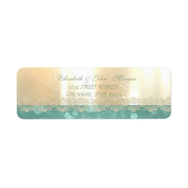 Elegant Glamorous Shiny ,Bokeh,Lace  Address Label (Front)