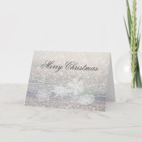 Elegant Glamorous Snowflake Christmas Cards