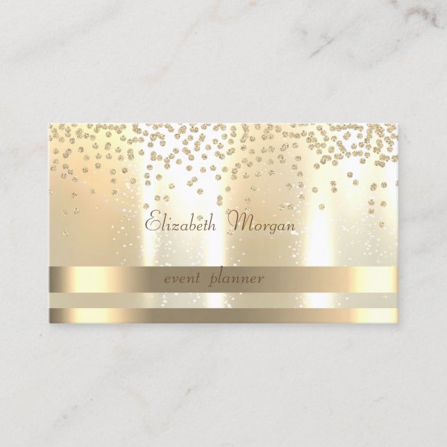 Elegant,Glamorous Stripes ,Luminous,Diamonds Business Card (Front)