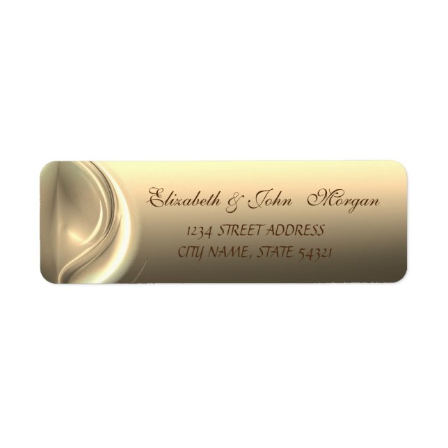 Elegant Glamorous  Stylish  Address Label (Front)