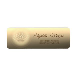 Elegant Glamorous Stylish Lotus Address Label