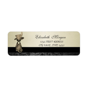 Elegant Glamorous Whimsical  Cat  Address Label- Label