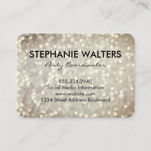 Elegant Glamour Glitter Business Card