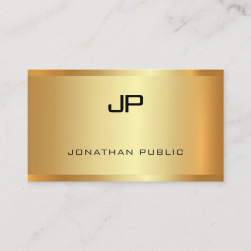 Elegant Glamour Gold Look Modern Template Luxury Business Card