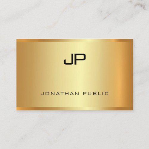 Elegant Glamour Gold Look Template Modern Trendy Business Card
