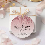 Elegant Glitter 50th Birthday Party Thank You Favor Tags<br><div class="desc">Elegant gift tags for your 50th birthday party featuring "thank you" and "50 & Fabulous" in a chic calligraphy script and pink and rose gold faux glitter.</div>