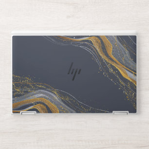 Elegant glitter and gold Water drop Marble HP Laptop Skin