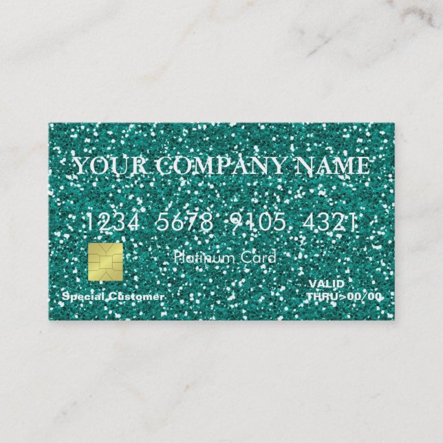 Elegant Glitter Credit Card (Front)