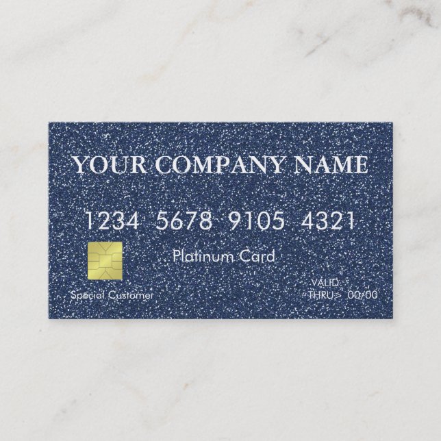 Elegant Glitter Credit Card (Front)
