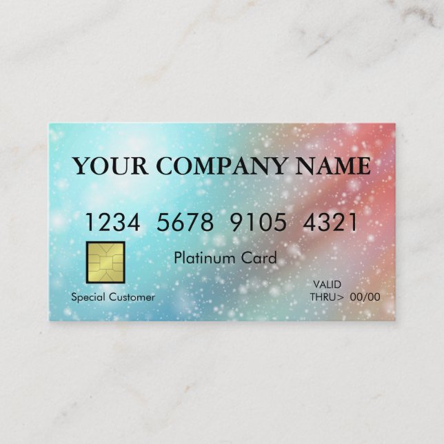 Elegant Glitter Credit Card (Front)
