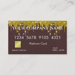 Elegant Glitter Credit Card