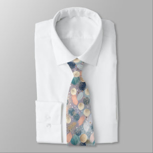 Elegant Glitter Dot & Brushstroke Abstract Neck Tie