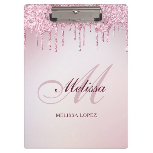 elegant glitter drip trendy  clipboard