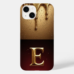 💎 Elegant Glitter E Monogram Dripping Luxe Case-Mate iPhone 14 Case