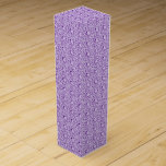 Elegant Glitter Encrusted Purple Diamonds Pattern Wine Box<br><div class="desc">Elegant girly encrusted purple diamonds glitter seamless pattern. Few colors available,  but any color can be requested by email.</div>