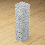 Elegant Glitter Encrusted White Diamonds Pattern Wine Box<br><div class="desc">Elegant girly encrusted white diamonds glitter seamless pattern. Few colors available,  but any color can be requested by email.</div>