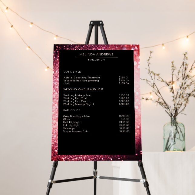 Elegant Glitter Foam Board (In Situ (Stand))