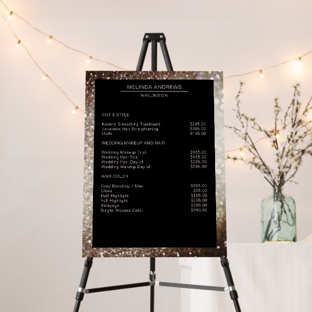 Elegant Glitter Foam Board (In Situ (Stand))