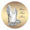 Elegant Glitter Gold High Heel Shoe Stickers