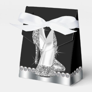 Elegant Glitter High Heel Shoe Favor Box