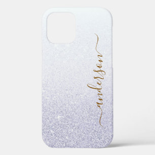 Elegant Glitter monogrammed Name iPhone 12 Pro Case