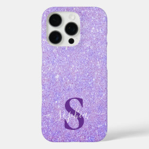 Elegant Glitter monogrammed Name iPhone 16 Pro Case