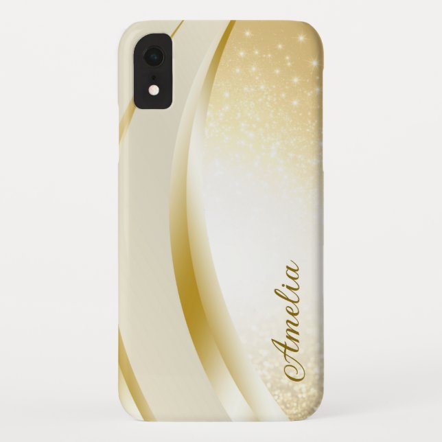 Elegant Glitter monogrammed Name Case-Mate iPhone Case (Back)